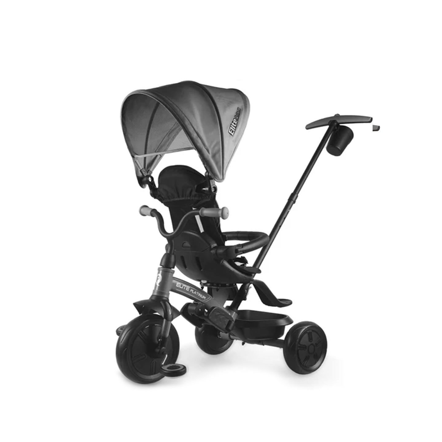 QPlay Elite Platinum Tricycle W/Reversing Seat Black