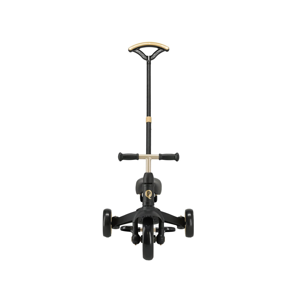 QPLAY Stager 3 IN 1 Tricycle W/Child Pushchair - Black & Gold