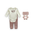 Little One 4 Piece Set with Bow Pink