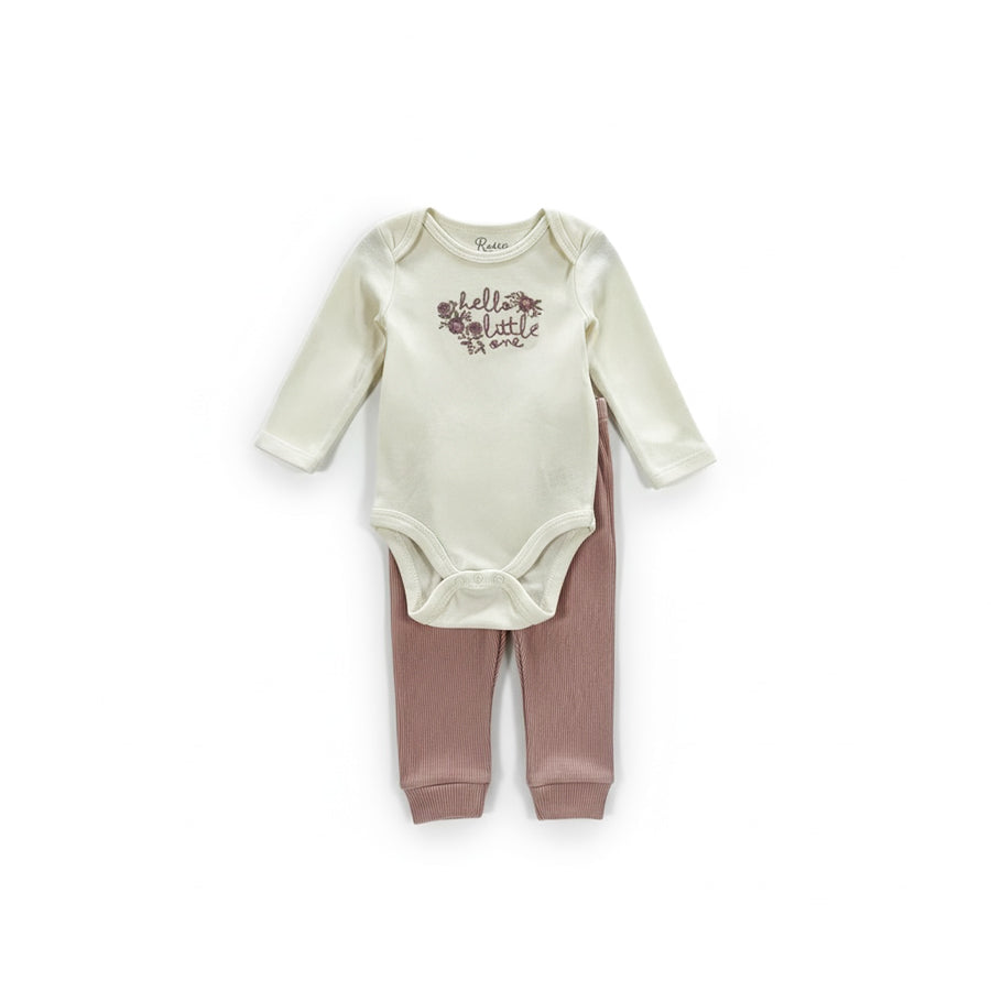 Little One 4 Piece Set with Bow Pink