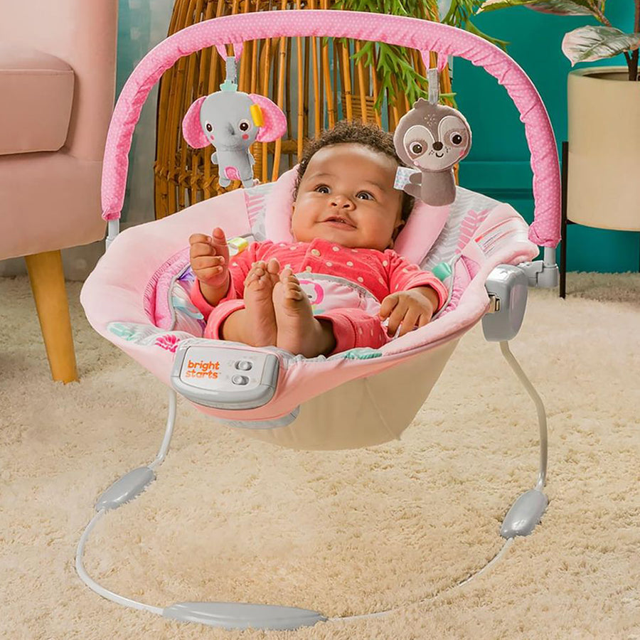 Bright Starts Cradling Bouncer - Rosy Vines