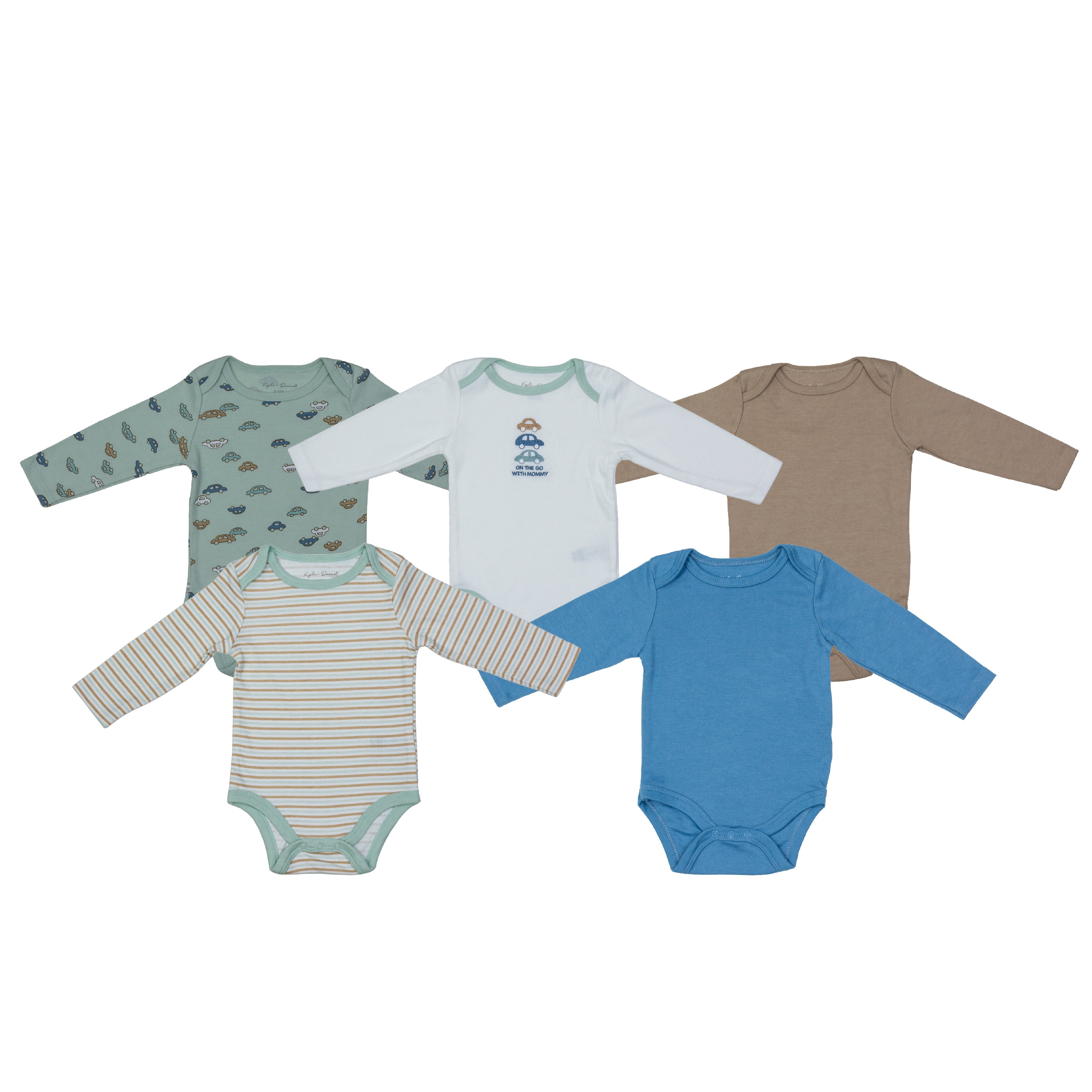 Baby Boys 5 Piece Body Vests Set
