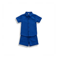 Textured 3pc Short Sleeve Shirt & Short Set