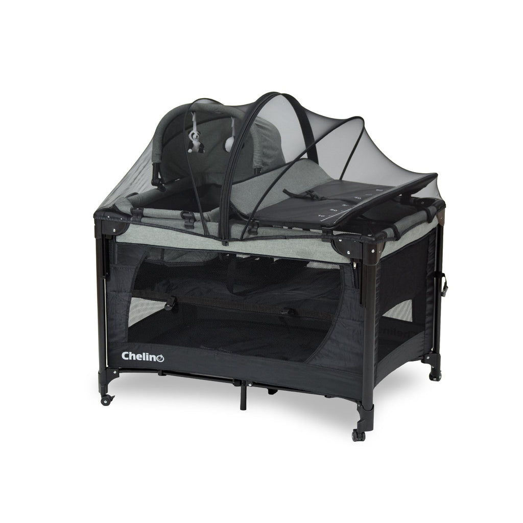 Chelino Tiffany Lux III Co-Sleeper Camp Cot with Mattress