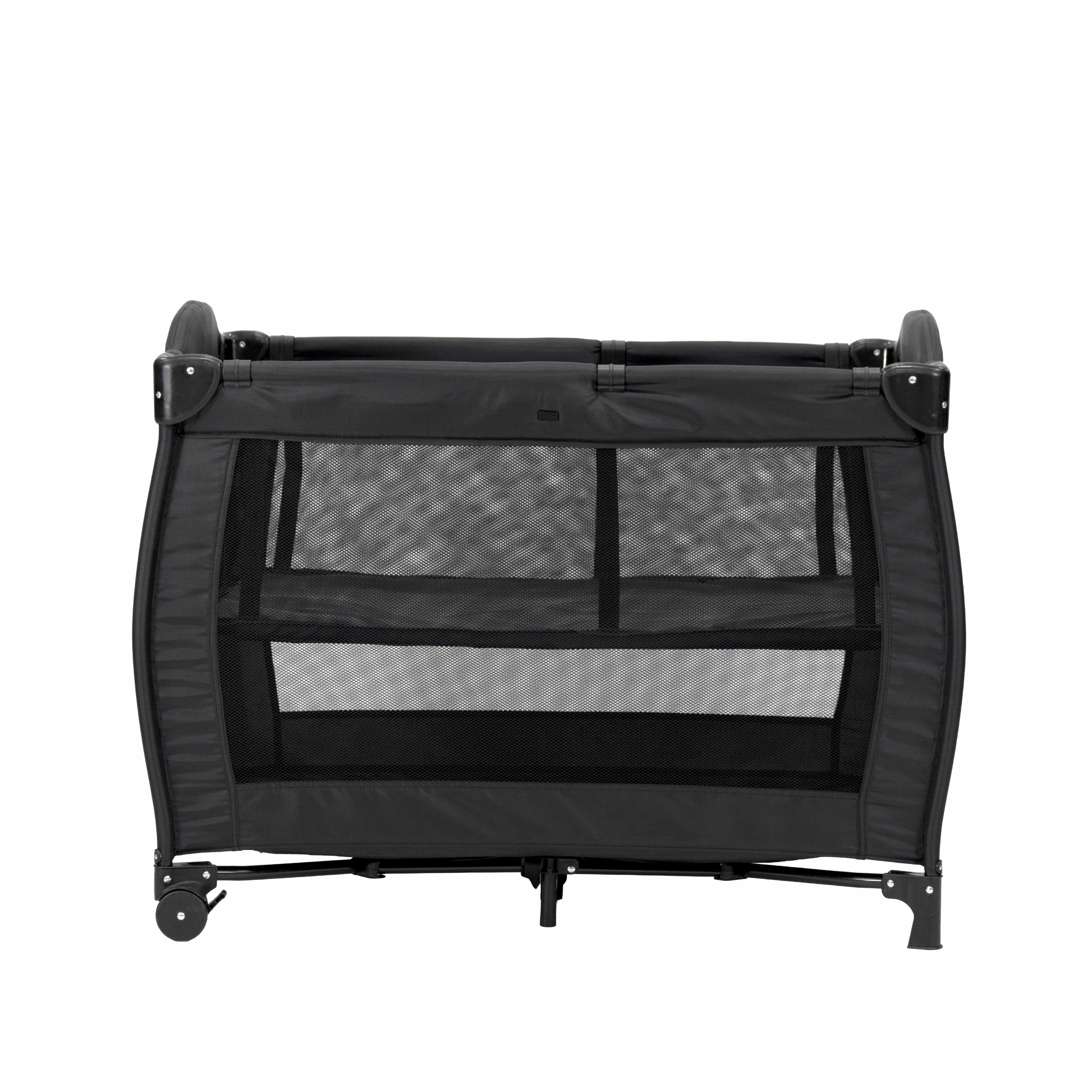 Chelino Tommy Camp Cot Black with Mattress