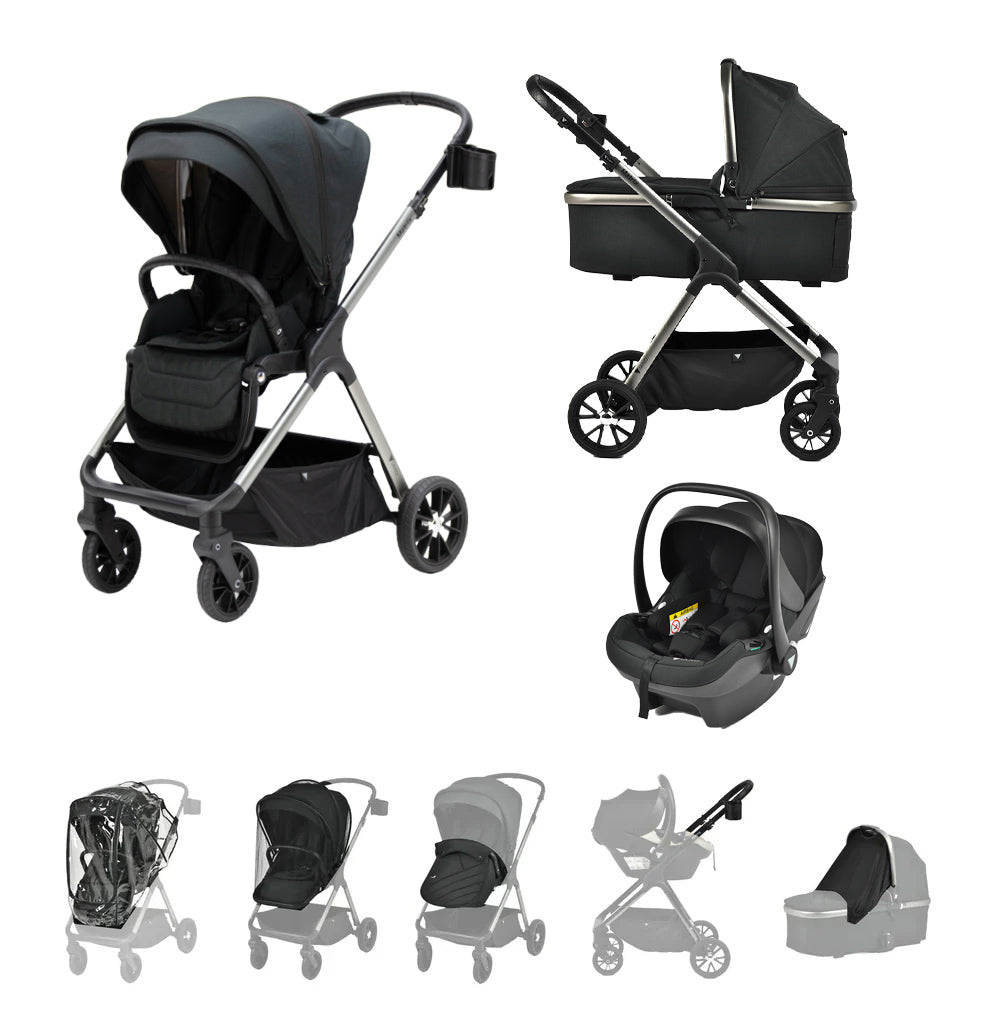 Viano Matrix 3 in 1 Travel System, Chrome Black & Grey