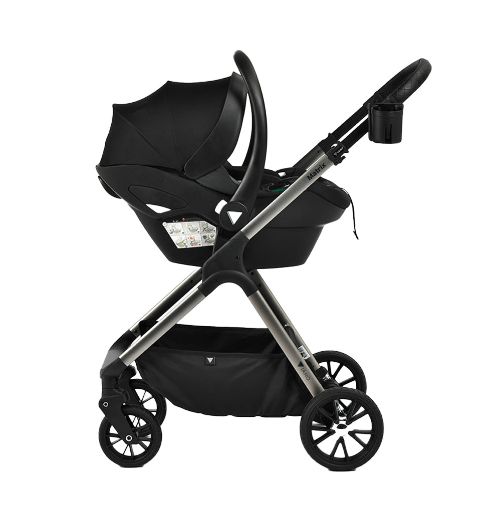 Viano Matrix 3 in 1 Travel System, Chrome Black & Grey