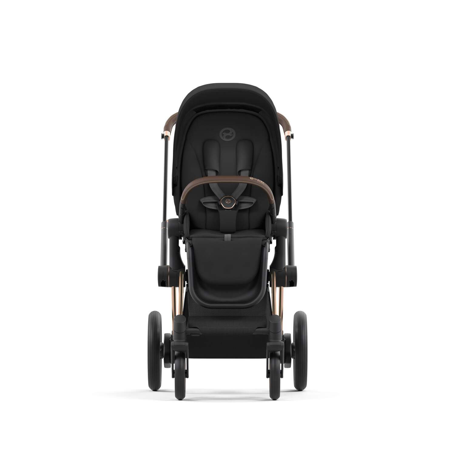 PRIAM Gen 3 Rose Gold Frame with Nautical Blue Seat Pack