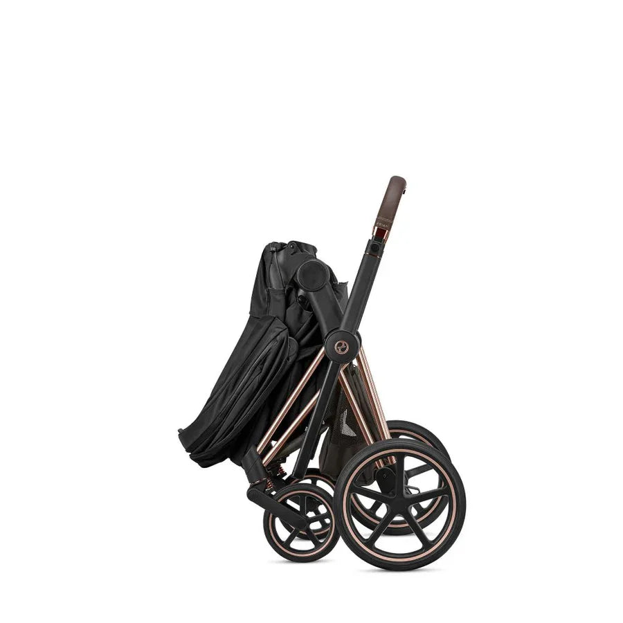 PRIAM Gen 4 Gold Frame with Sepia Black Seat Pack